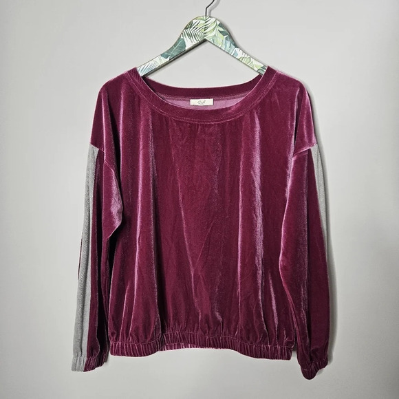 New! Easel Velour Velvet Top & Jogger Pants Set - Picture 2 of 8